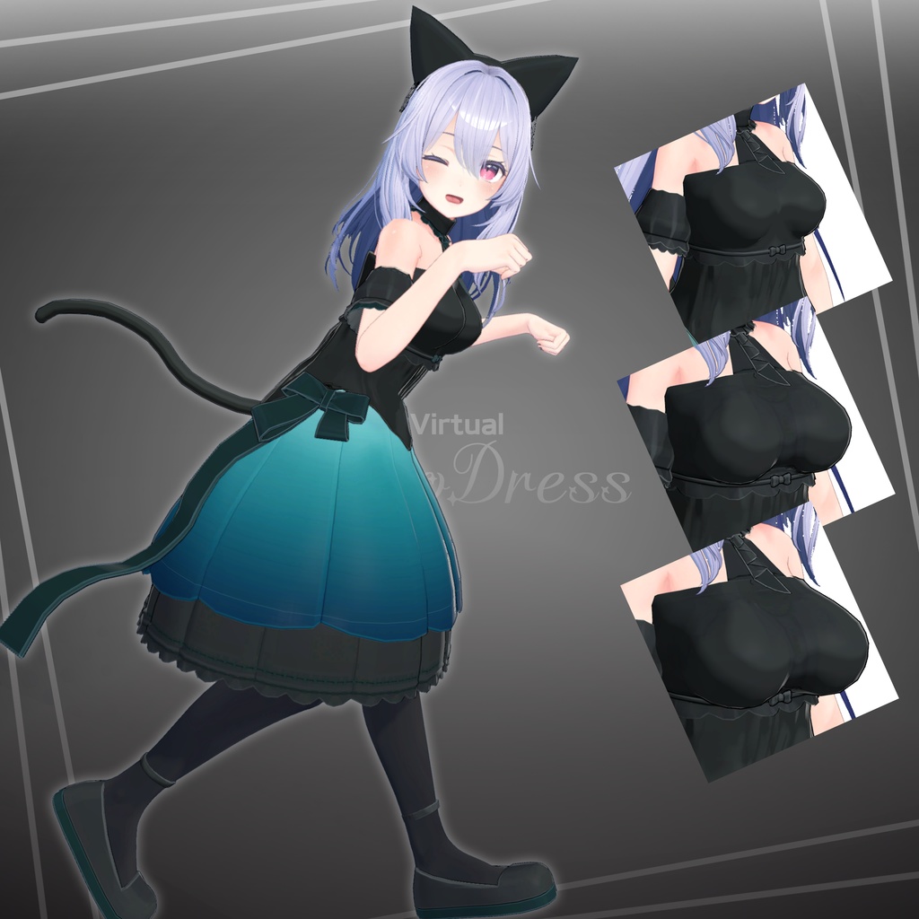 【桔梗用衣装】ばーちゃるネコドレス