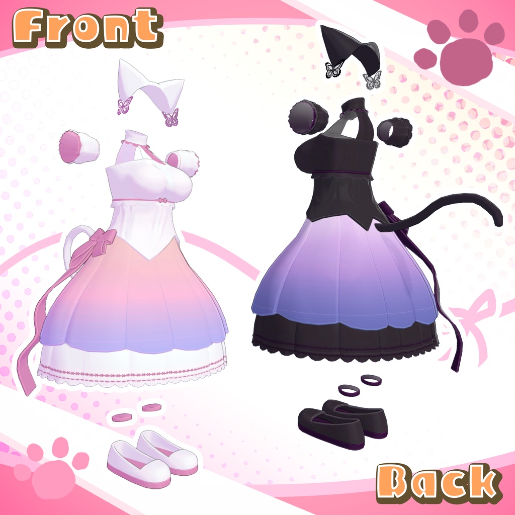 【桔梗用衣装】ばーちゃるネコドレス