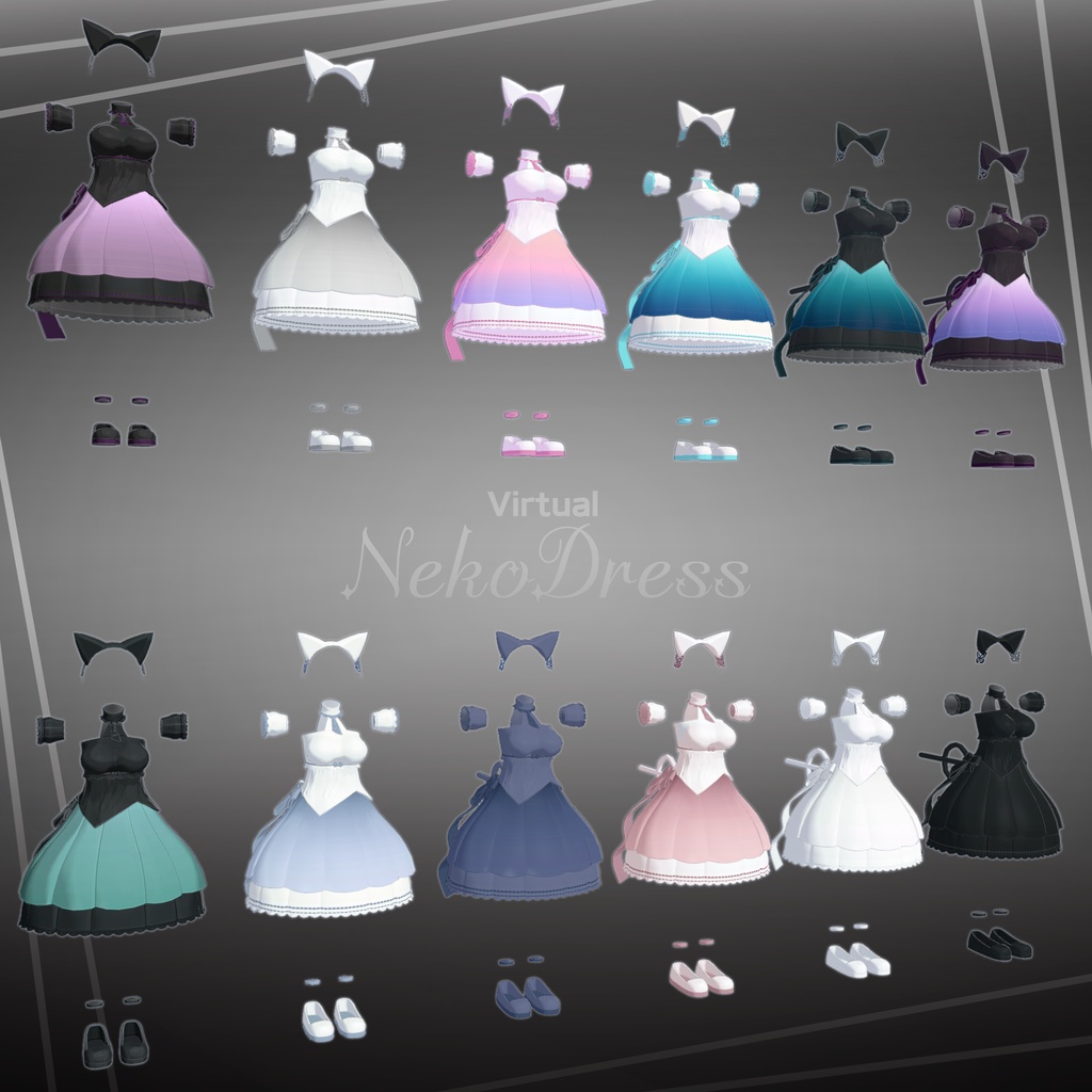 【桔梗用衣装】ばーちゃるネコドレス