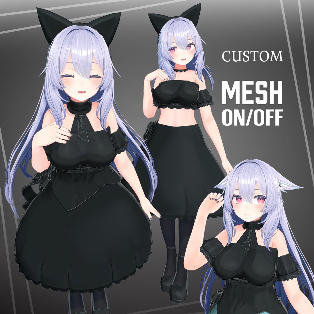 【桔梗用衣装】ばーちゃるネコドレス