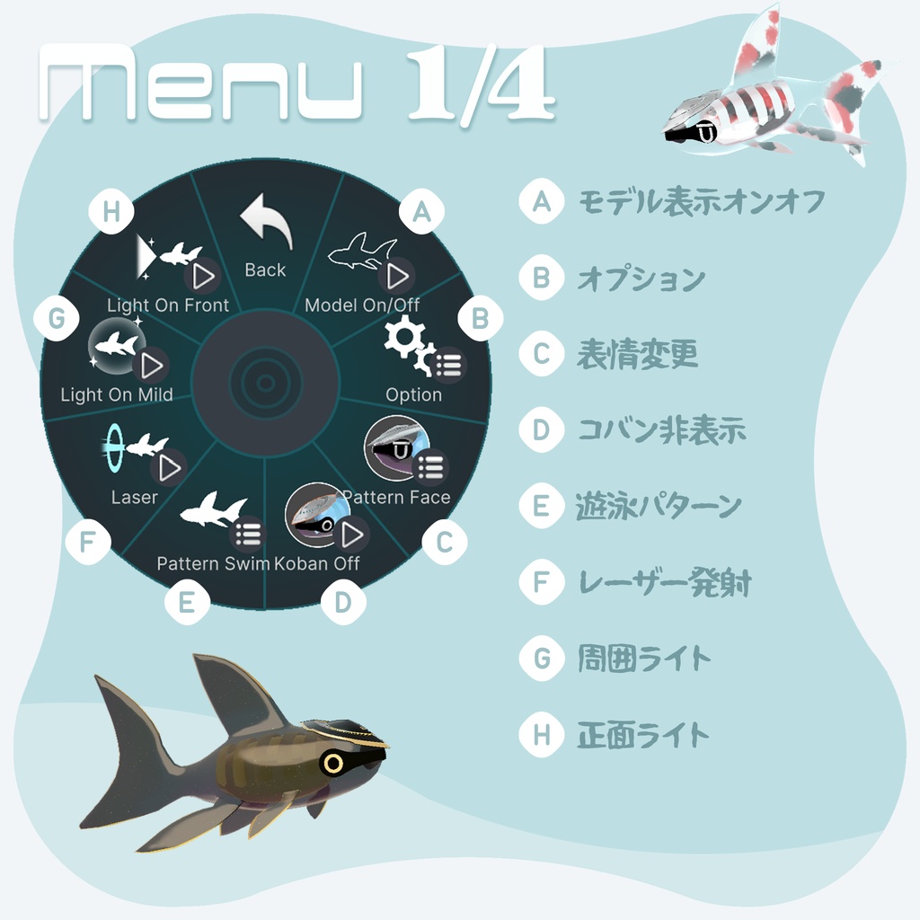 【3Dモデル】おさかなペット「レモラン」〔Remora-N〕