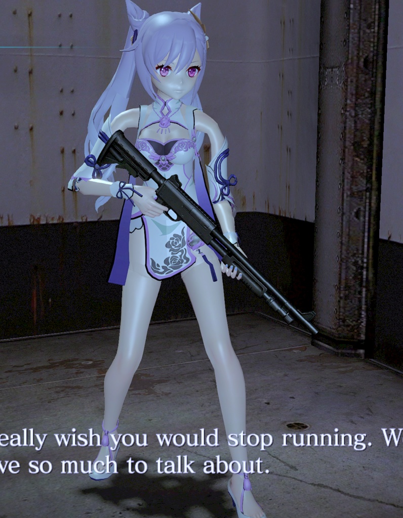 RE6  genshin impact  keqing flagdress