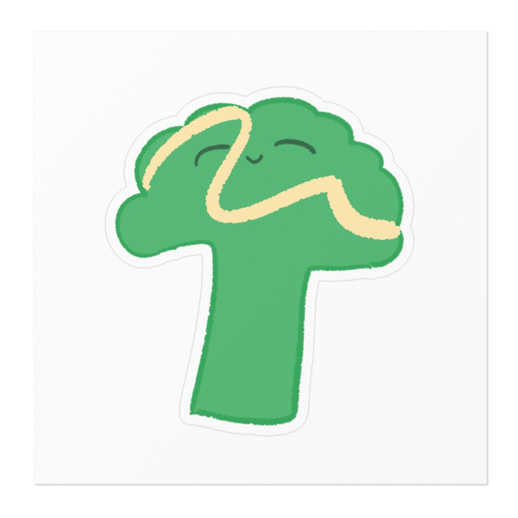 次男マヨ付きブロッコリー ステッカー