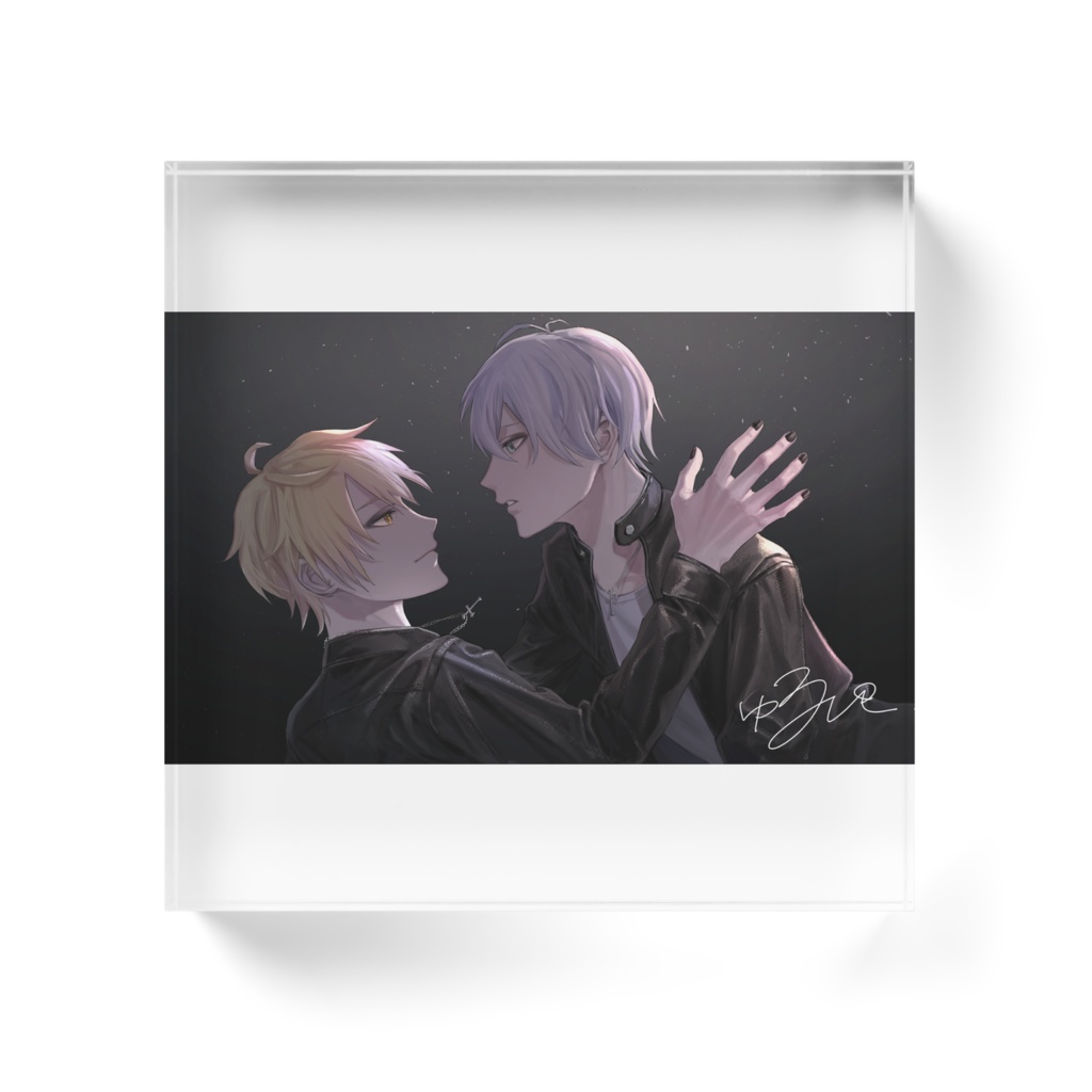 【First Anniversary記念グッズ】イラストレーターゅるぴ様 サイン付アクリルブロック(数量限定品)