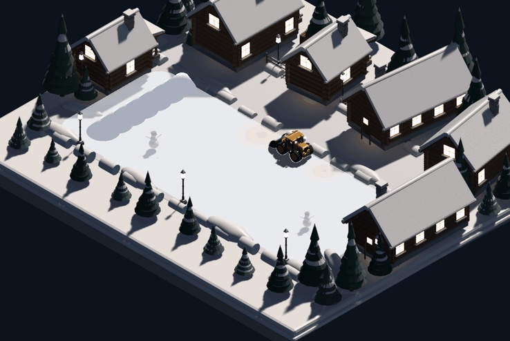 雪かきローダーのいる机|デスクトップの隅で除雪しつづける常駐ジオラマ(Windows)