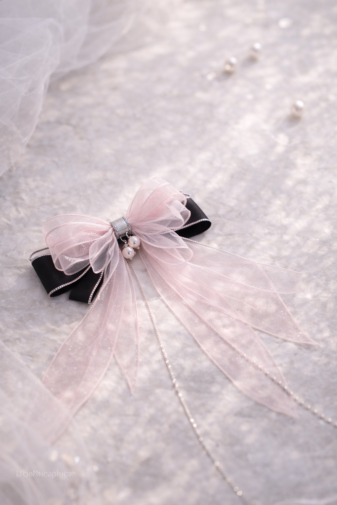 Pink Noir Ribbon – 透明感エレガントビジュアル5枚セット