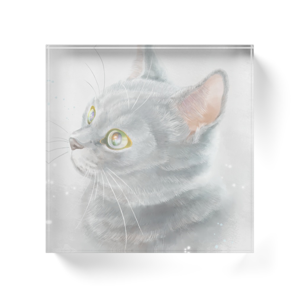 アクリルブロック / 灰色ねこ