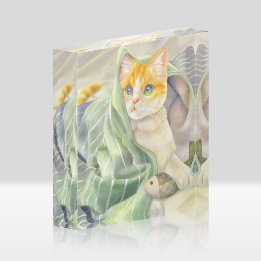 アクリルブロック / お気に入りのタオルケット