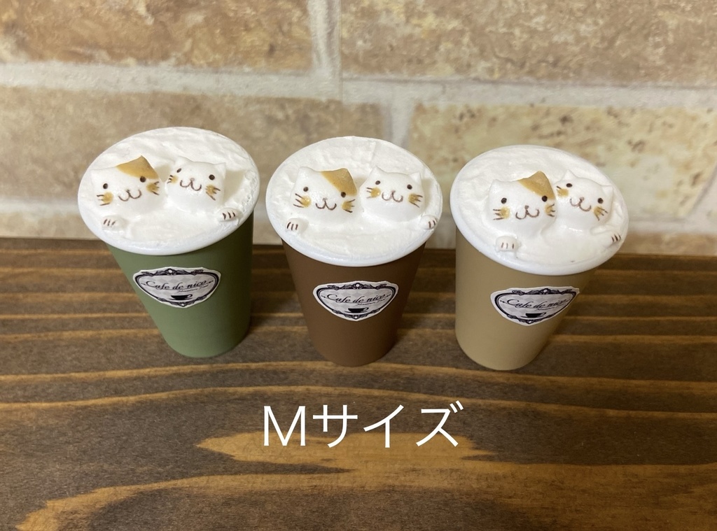 Mサイズ　3Dラテアート風ドリンク（2匹）