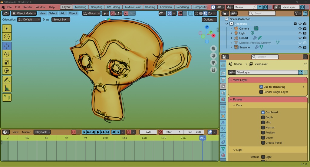【Blender 4.5/5.1】Cozy Island UI (Crossing Horizons Day & Night) テーマ / Theme