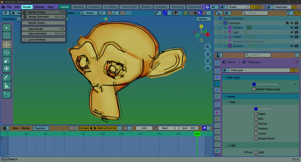 【Blender 4.5/5.1】Cozy Island UI (Crossing Horizons Day & Night) テーマ / Theme