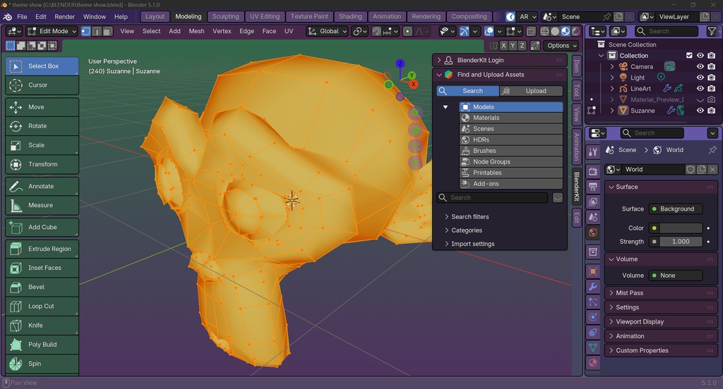 【Blenderテーマ】EVA初号機 & Terminal Blue 配色セット - Evangelion Inspired Themes