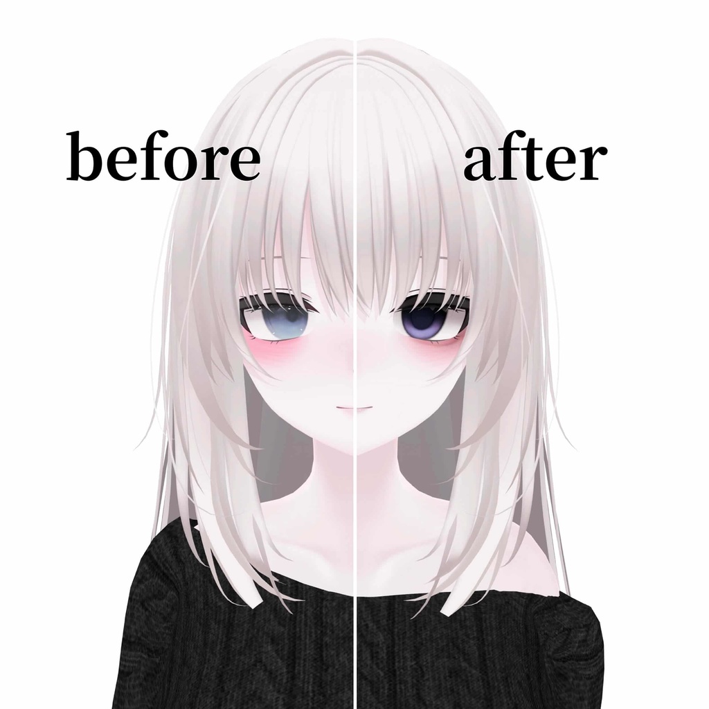 【凪 専用】Downer eye texture & face texture