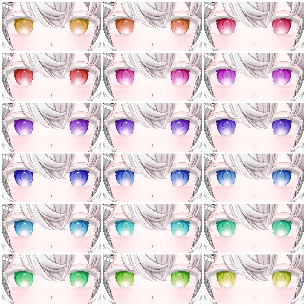【Lunary 対応】白猫 Eye&Make 35種