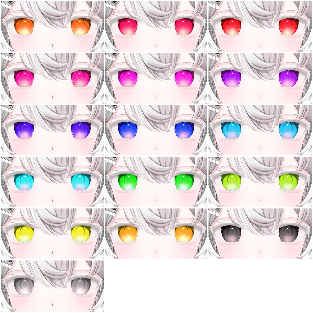 【Lunary 対応】白猫 Eye&Make 35種
