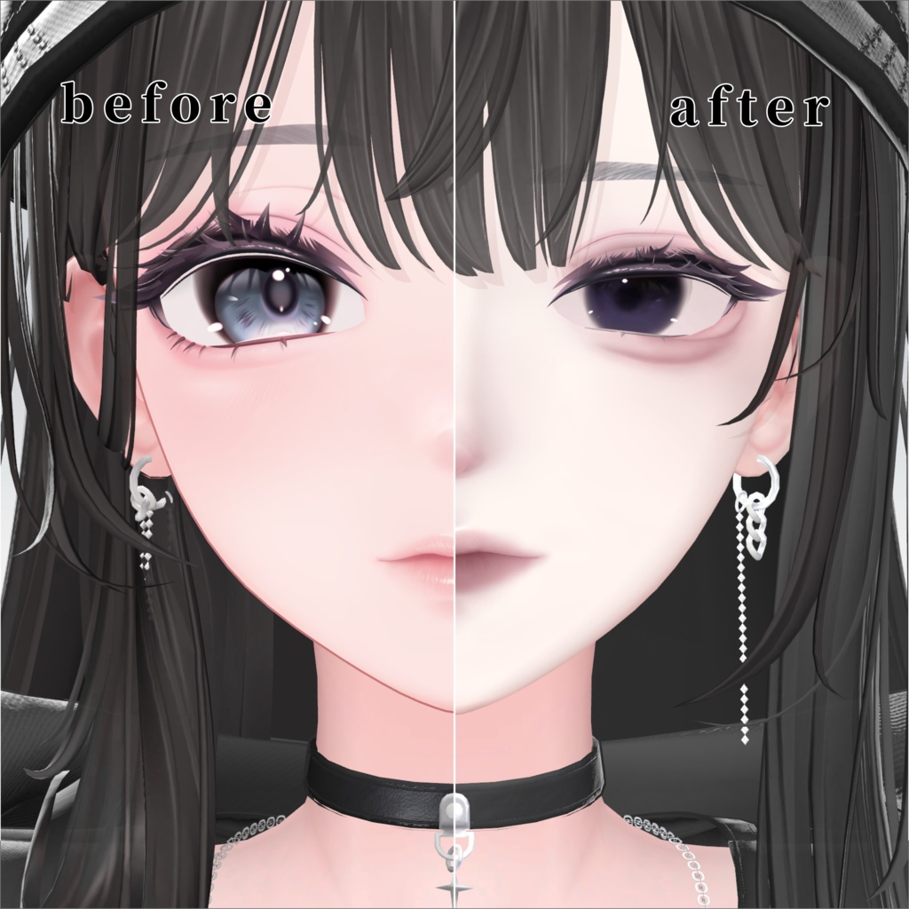 【海咲/Misaki】Ennui Eye & Make up texture + blendshape付き✨
