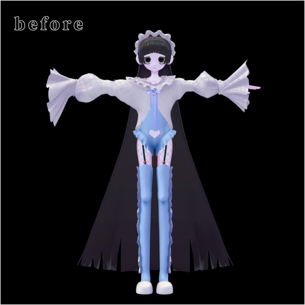 【れゑす/lece】Downer Eye & Make texture +BlendShape