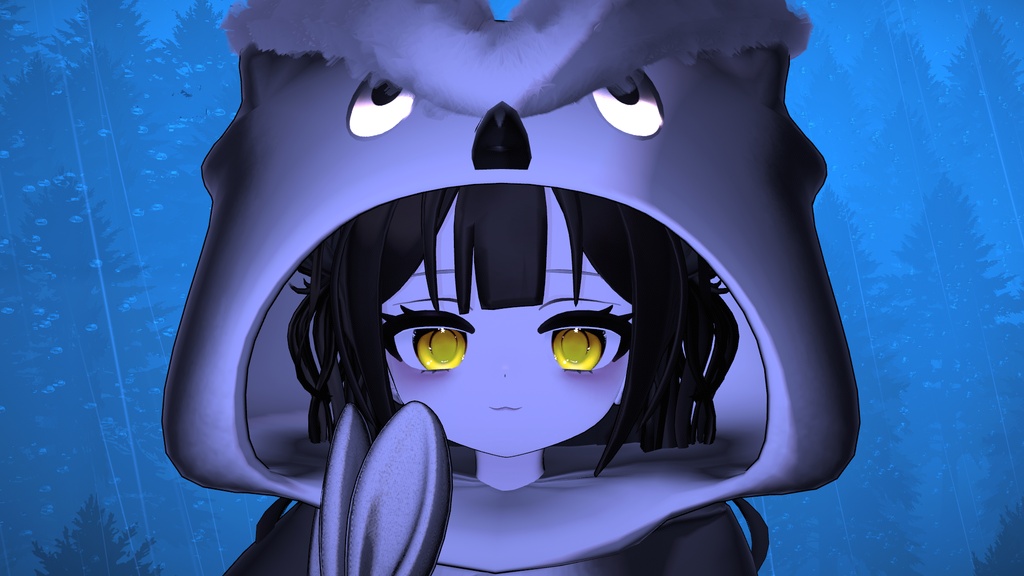 【Powari /ぽわり】黒猫 Eye texture 🌙 + blendshape