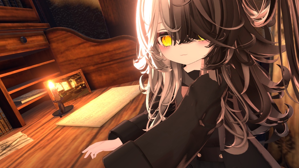 【Powari /ぽわり】黒猫 Eye texture 🌙 + blendshape