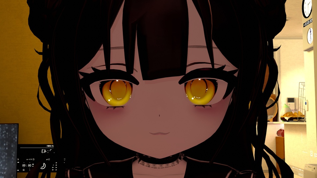 【Powari /ぽわり】黒猫 Eye texture 🌙 + blendshape