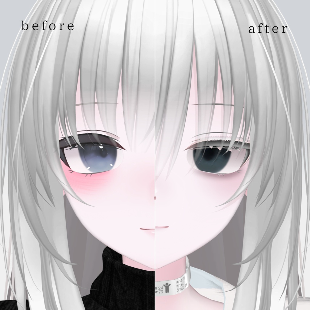 【凪/Nagi】気だるげ Eye & Make texture + blendshape & animation