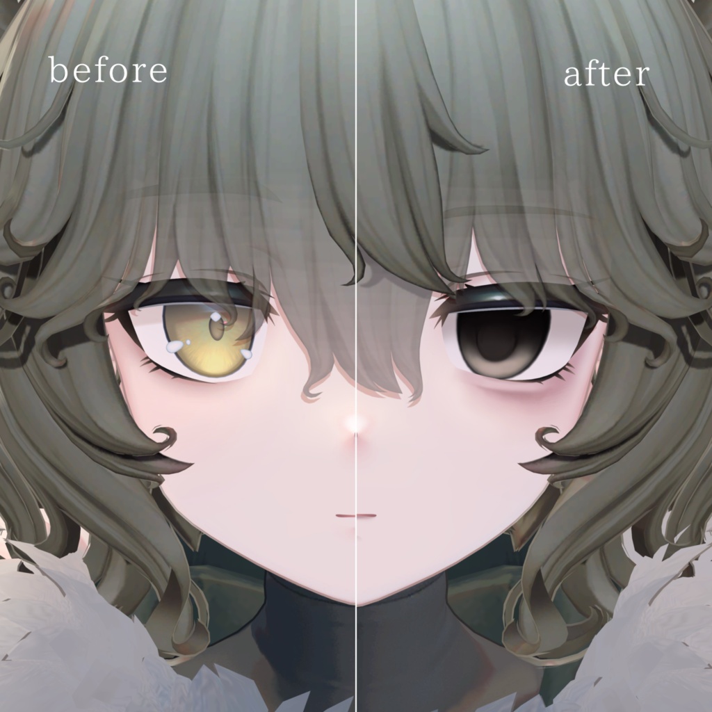 【Nemo/ねも】Downer Eye & Make texture + BlendShape