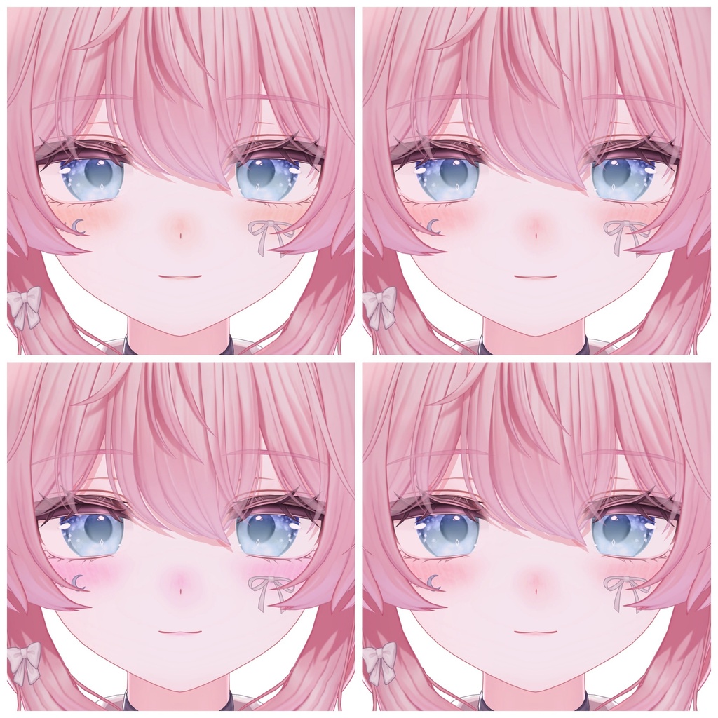 期間限定無料あり!【6アバター対応】キラキラ Eye & Make up texture ✨ 22color