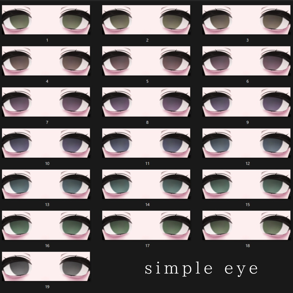 セール中‼️【輝夜/Kaguya】Downer Eye & Make up texture 61種 blendshape 付き✨
