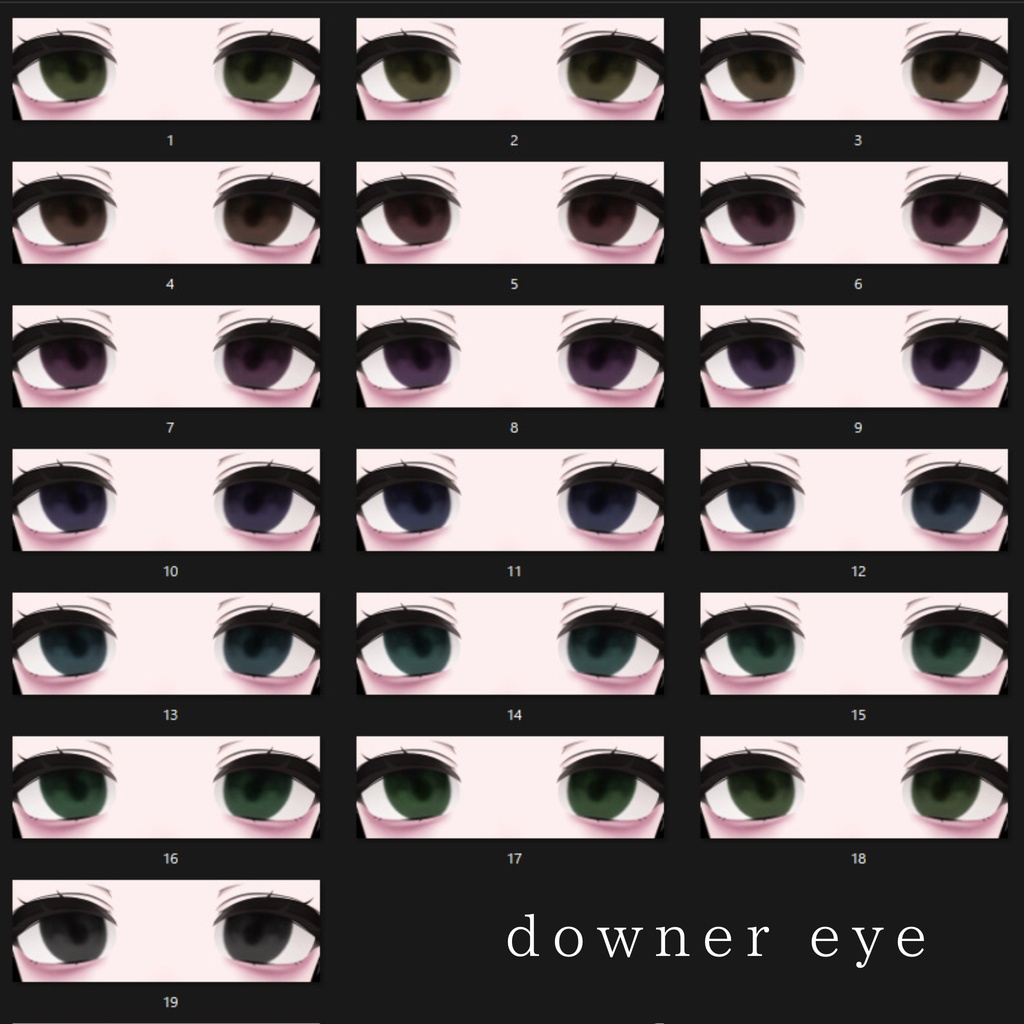 セール中‼️【輝夜/Kaguya】Downer Eye & Make up texture 61種 blendshape 付き✨