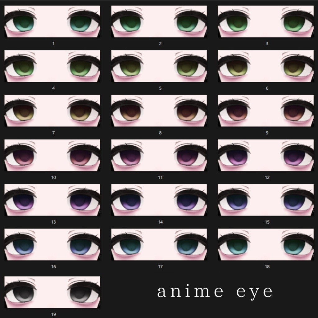 セール中‼️【輝夜/Kaguya】Downer Eye & Make up texture 61種 blendshape 付き✨