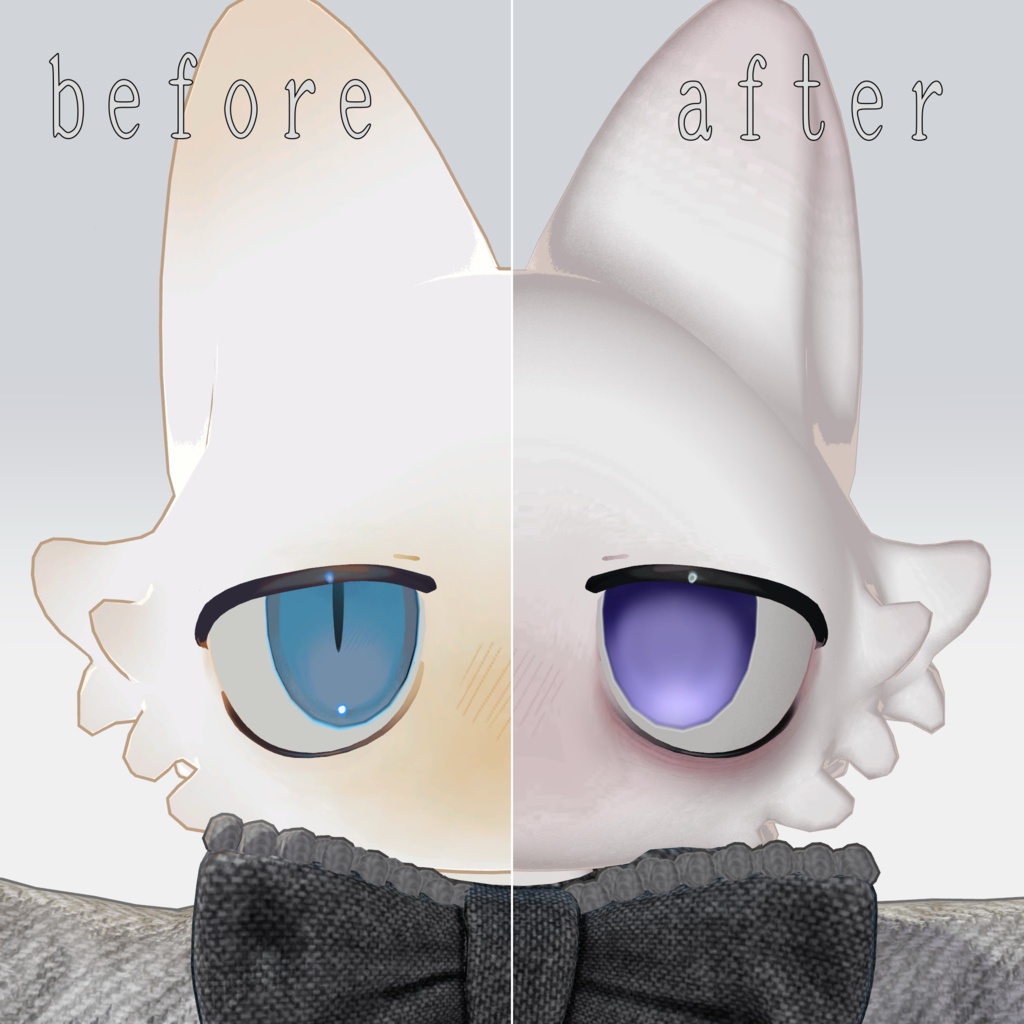 【フェニシフ】無彩色 Eye & Make texture material 付き