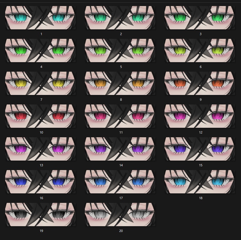 黒verを追加しました【ロンロネオ/Ronroneo】傾国 Eye & Make up texture