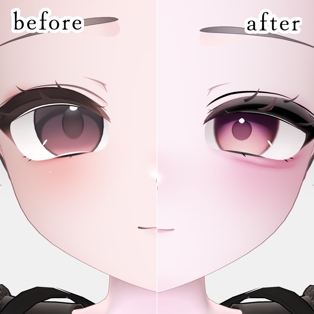 【輝夜/Kaguya】Zirai eye & make texture + body face material + blendshape ♡