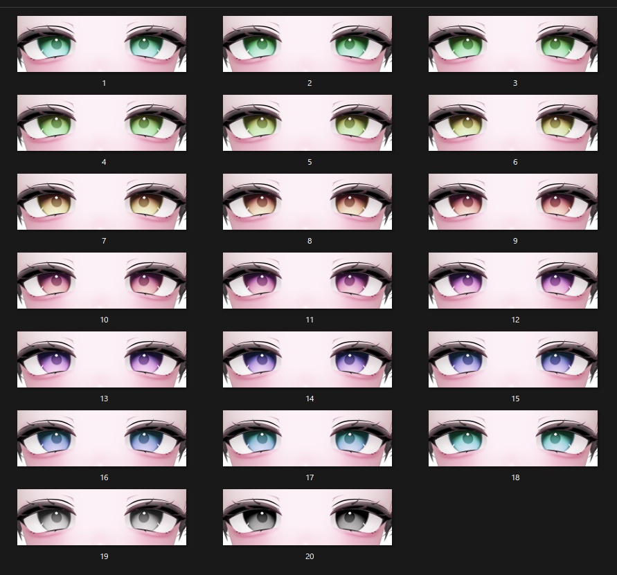 【輝夜/Kaguya】Zirai eye & make texture + body face material + blendshape ♡