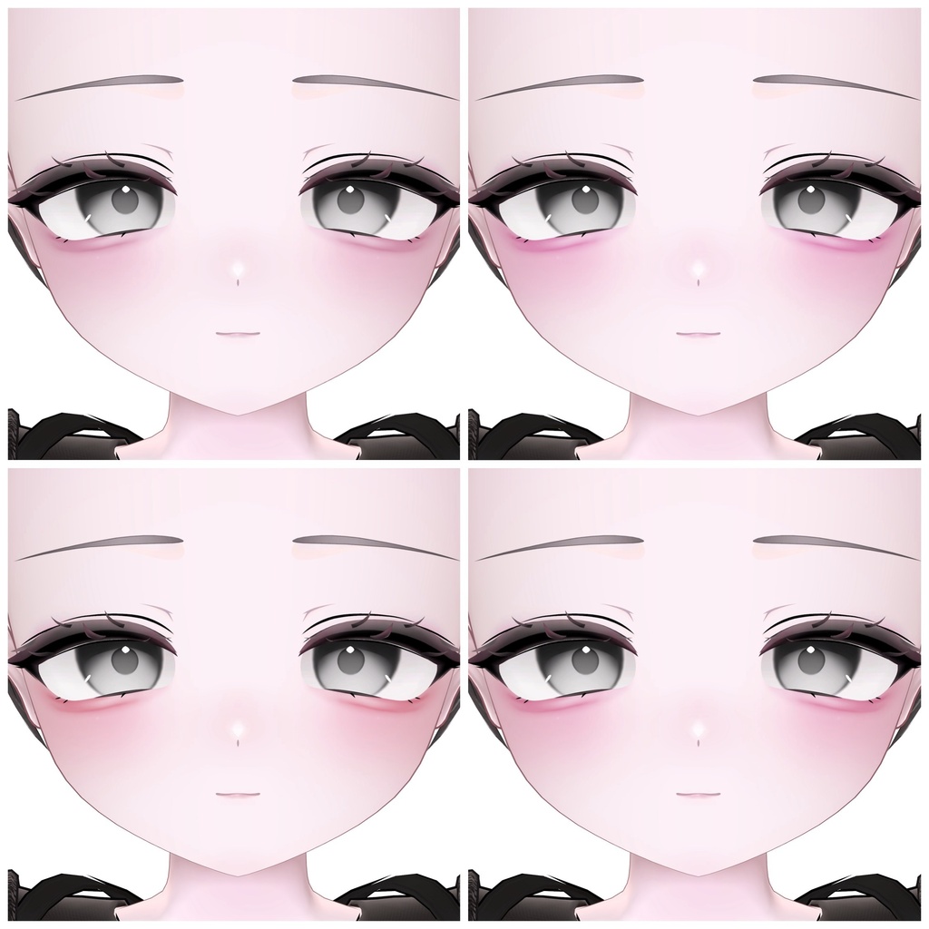 【輝夜/Kaguya】Zirai eye & make texture + body face material + blendshape ♡
