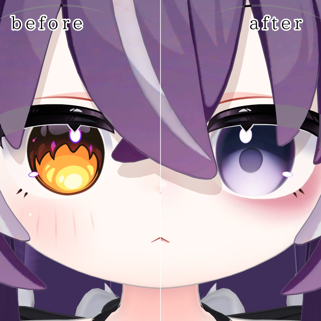 【邪竜メルヴィ】Downer Eye & Make Texture