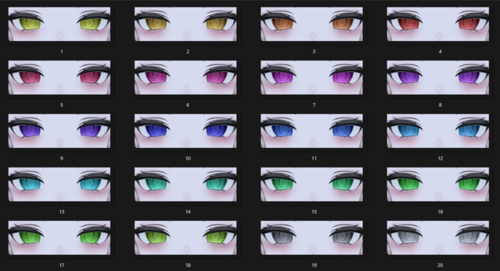 【ルルネ/Rurune】傾国 Make & Eye texture 63種✨