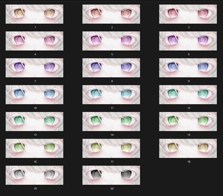 【NanaseNoir/ナナセノワール】 傾国 Eye & Make up texture 73種✨