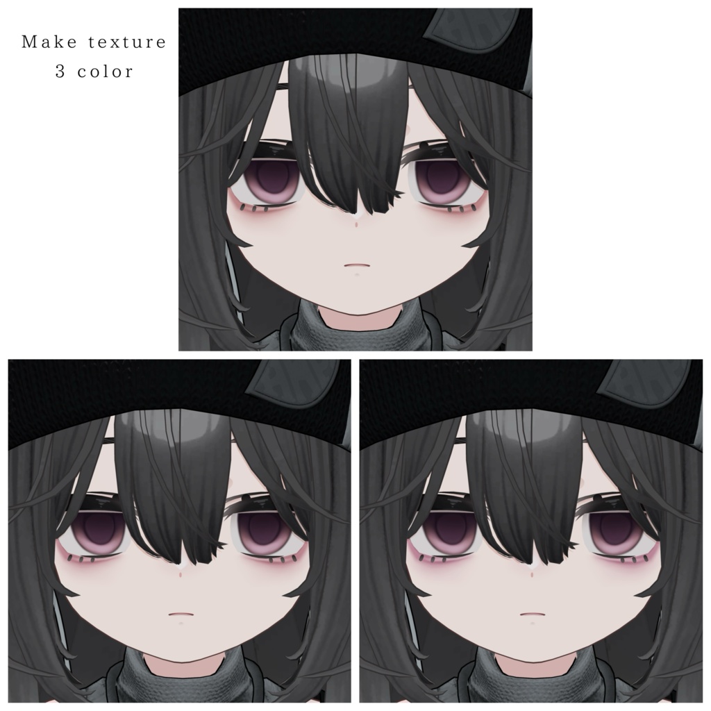 【Kogomi/こごみ】Downer Eye & Make up Texture blendshape 付き✨