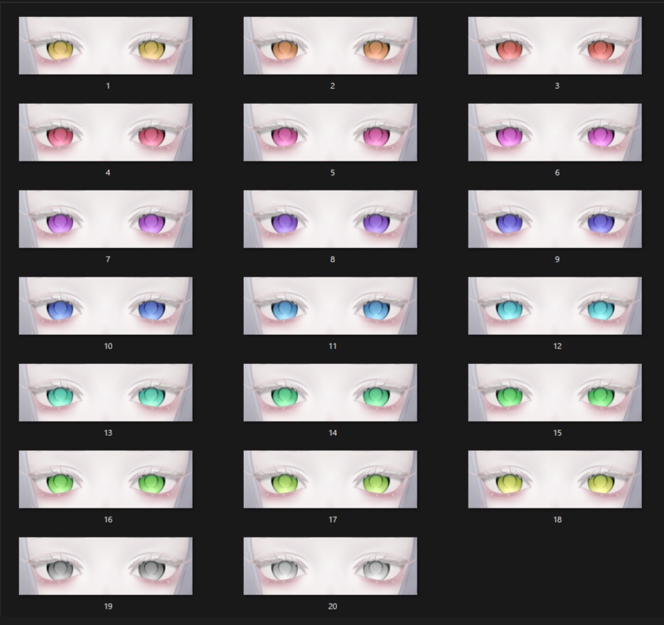 【Nedux/ネドゥ】傾国 Eye & Make Texture blendshape 付き ✧