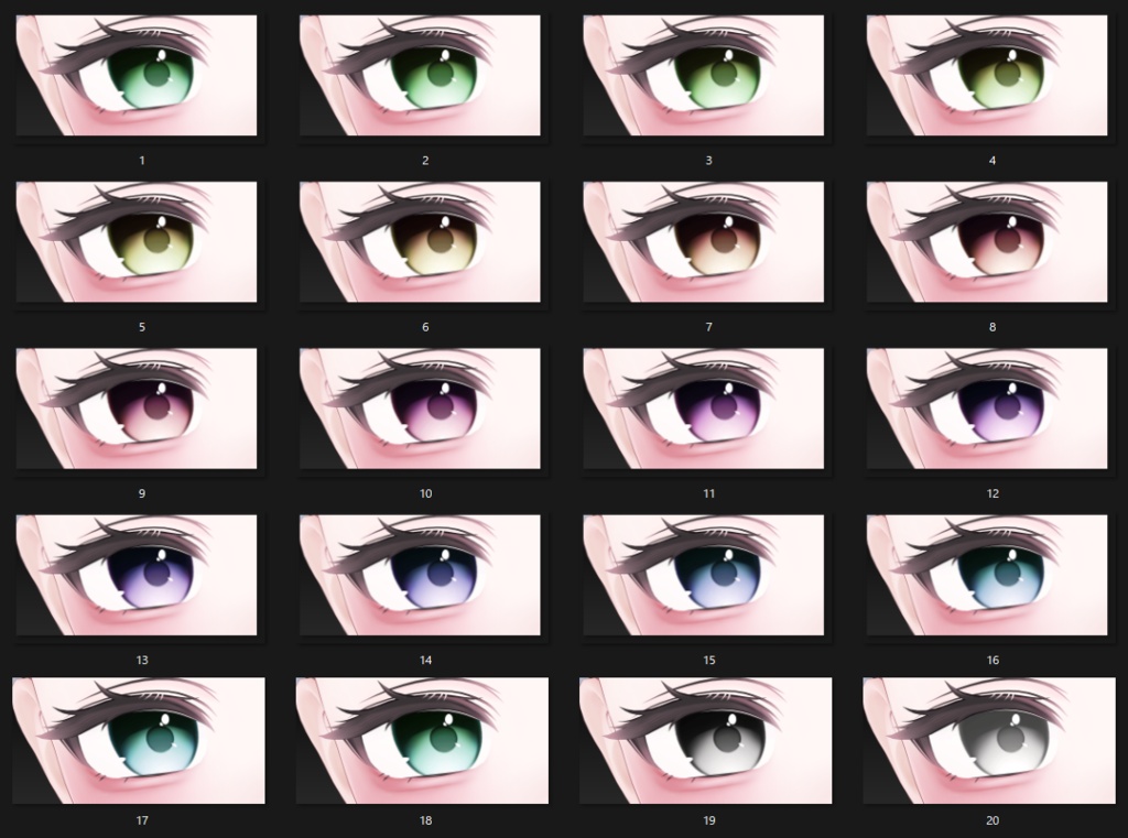 【Milfy/ミルフィ】Zirai Eye & Make up Texture 44種 ❤︎ blendshape付き✨