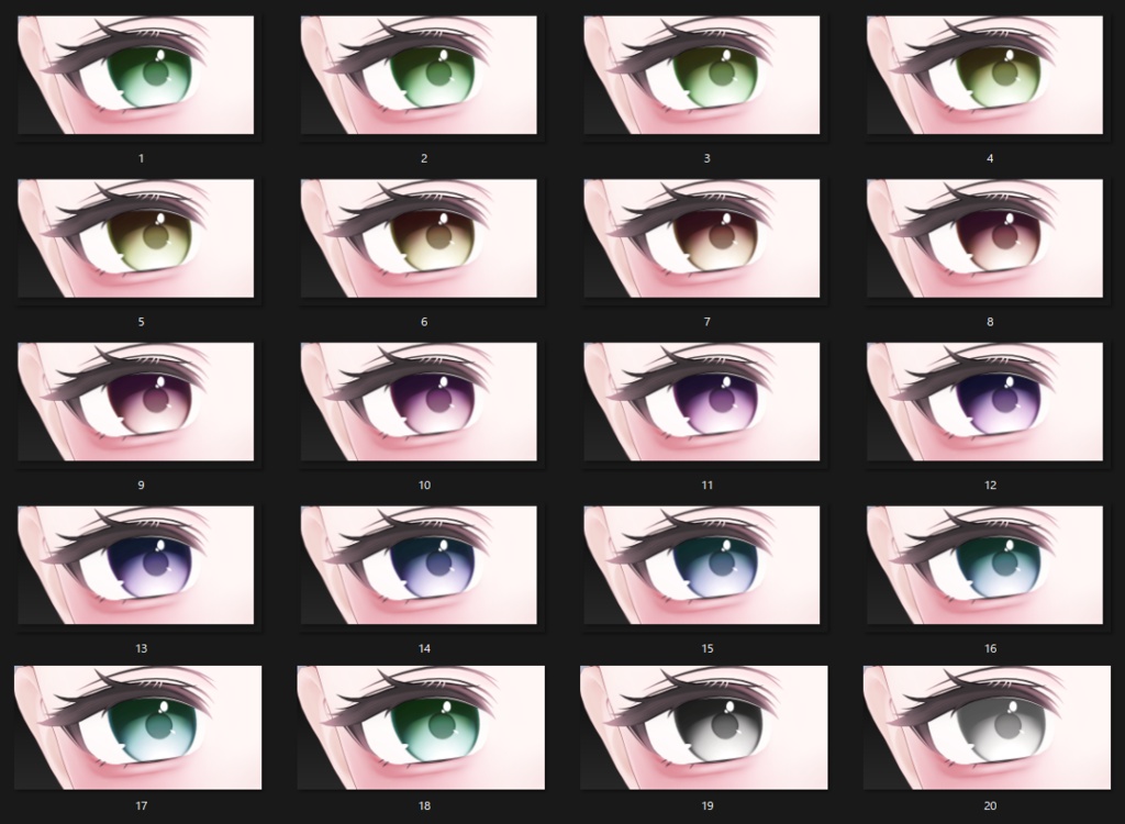 【Milfy/ミルフィ】Zirai Eye & Make up Texture 44種 ❤︎ blendshape付き✨