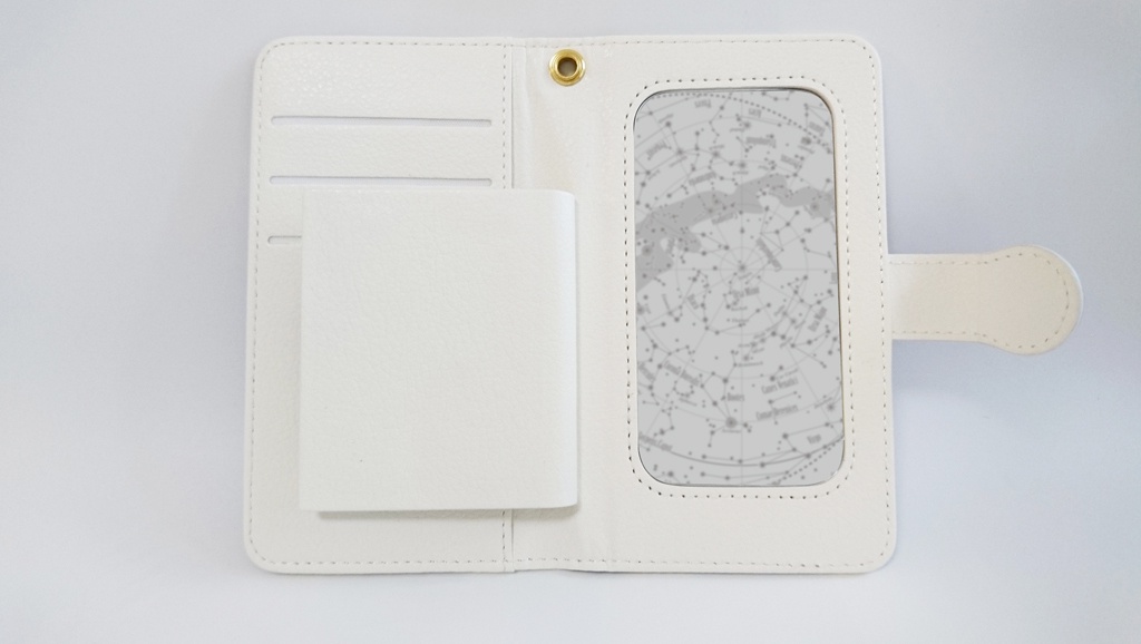 Android/iPhone両対応・手帳型星図スマホカバー《星呼びの携帯外装(星図)/Smartphone cover【Uranographia】》