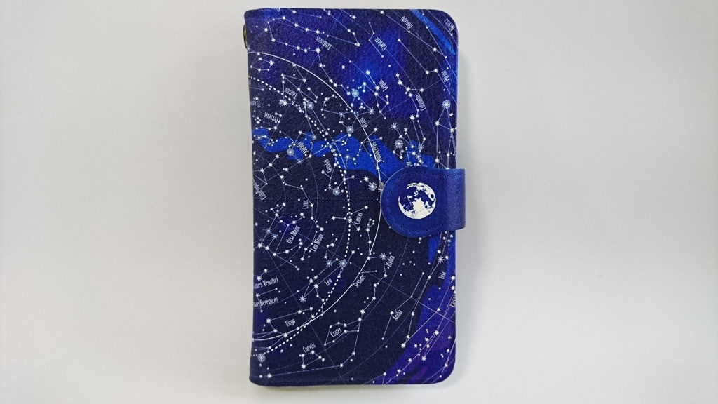 Android/iPhone両対応・手帳型星図スマホカバー《星呼びの携帯外装(星図)/Smartphone cover【Uranographia】》