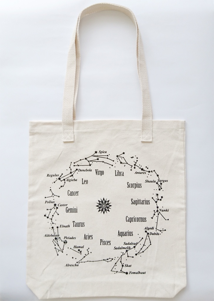 黄道十二宮トートバッグ《星運びの手提げ(黄道十二宮)/Tote bag【Zodiac】》