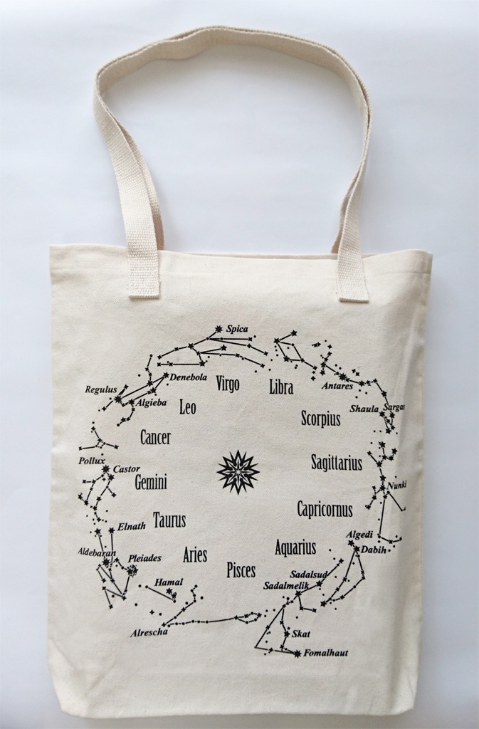 黄道十二宮トートバッグ《星運びの手提げ(黄道十二宮)/Tote bag【Zodiac】》