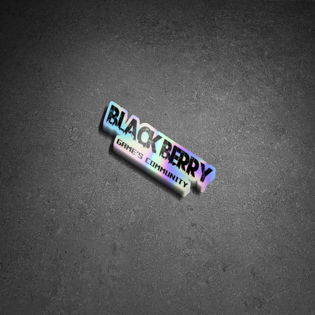 BLACK BERRY ロゴステッカー　ホログラム
