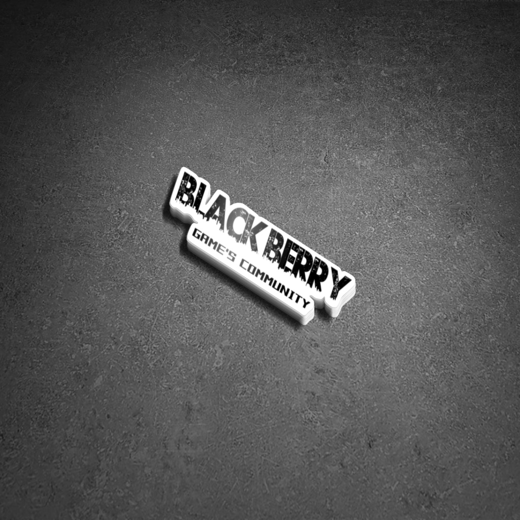 BLACK BERRY ロゴステッカー　ホワイト