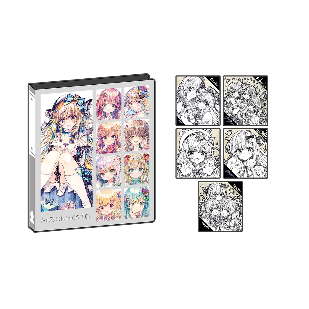 MIZUNEKOTEI色紙コレクションファイル　複製色紙全種類セット版