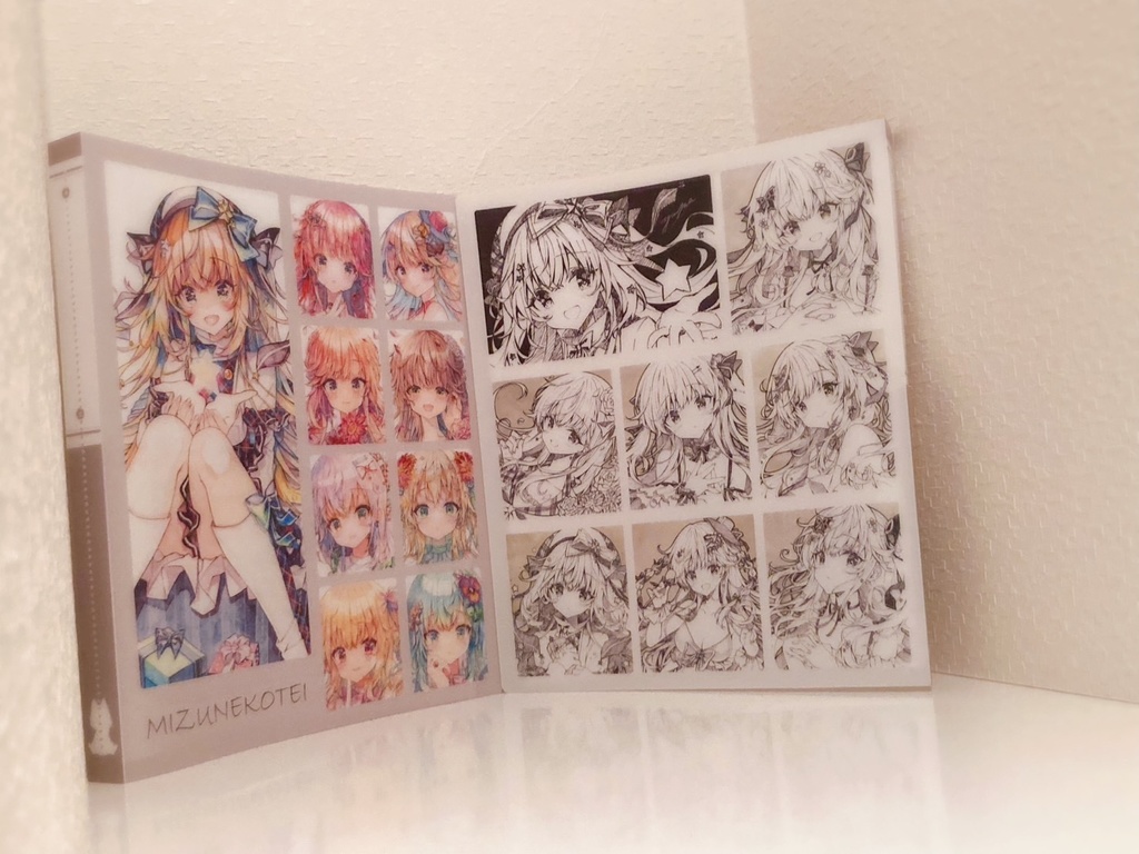 MIZUNEKOTEI色紙コレクションファイル 複製色紙全種類セット版